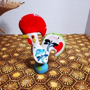 Vintage Portugese Pottery Rooster Figure